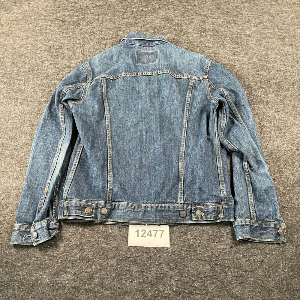 Levi's Trucker Jacket Mens Medium Blue Denim Medium Wash Streetwear Button Front